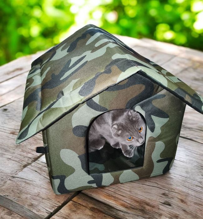 Уличный водонепроницаемый домик для кошек