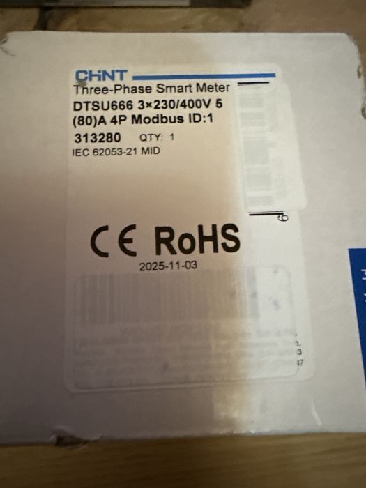 CHINT DTSU666 Contor Energie Trifazat Smart Meter Modbus RS485 3x230/400V 80A MID Open Box Sistem Fotovoltaic