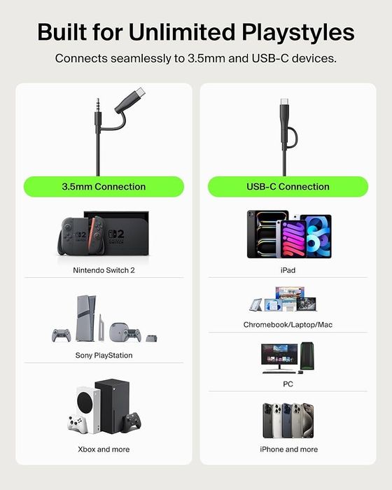 Căști cu fir Belkin Gaming Inspire Kids cu dongle USB-C
