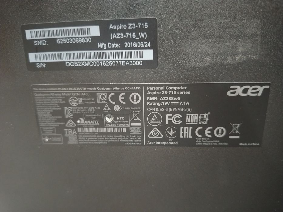 Продам моноблок фирмы  Acer