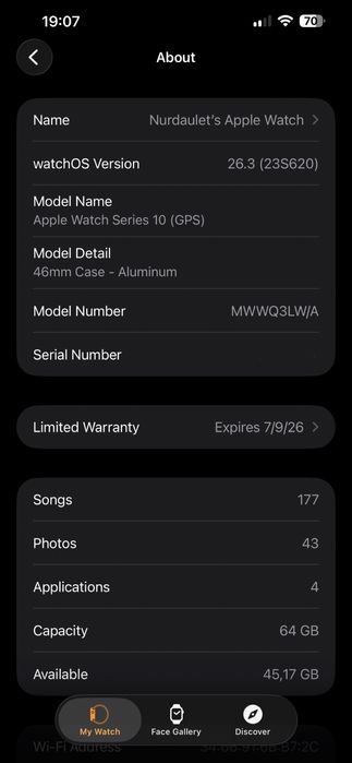 Apple watch series 10, 46mm