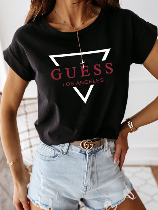 Тениска GUESS принт. Размери и цветове