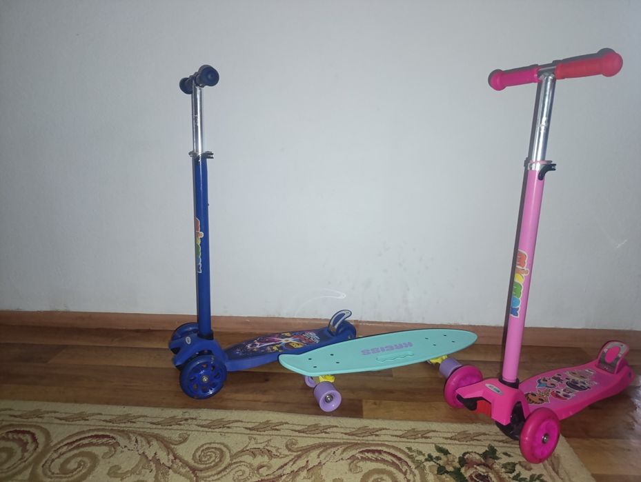 Скейт и 2 самоката. Все за 4000