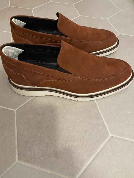 Mocasini barbatesti Bigotti piele intoarsa maro 42