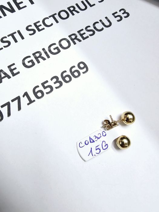 Vand cercei din aur 14 k 1.5 g cod 320
