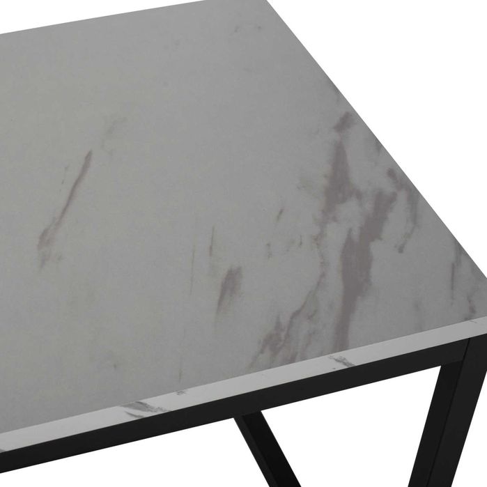 Комоплект Помощни маси Грей HM8762.12 цвят черен-бял мрамор