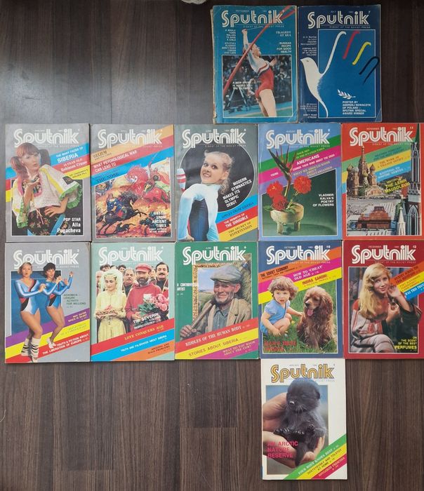 Colecție reviste Sputnik URSS anii ’80 – vintage rar, limba engleză