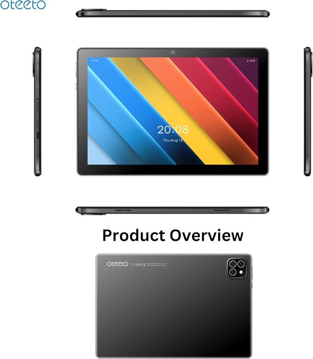 New Planshet OTEETO TAB 10 Pro, 5G Sim card, 8/512 GB, Умные планшет