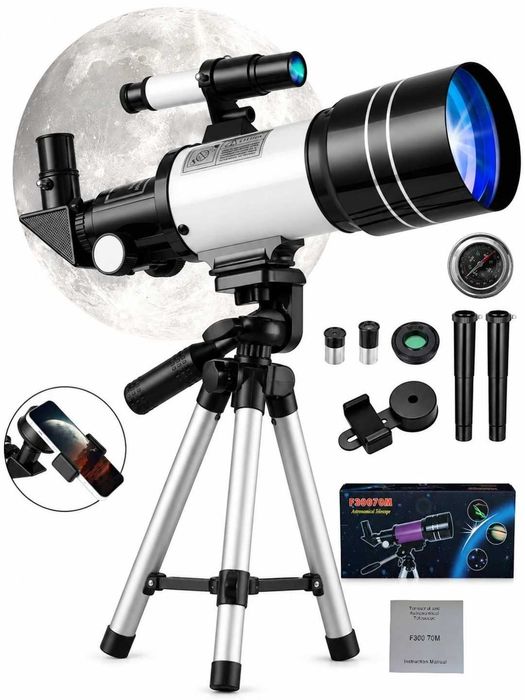 Astronomik teleskop F30070M– 150 x martagacha yaqinlashtirish