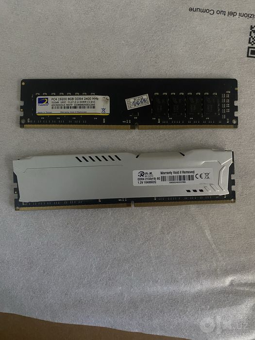 Оперативная память DDR4 8GB 2400MHz / 2133MHz (для ПК)