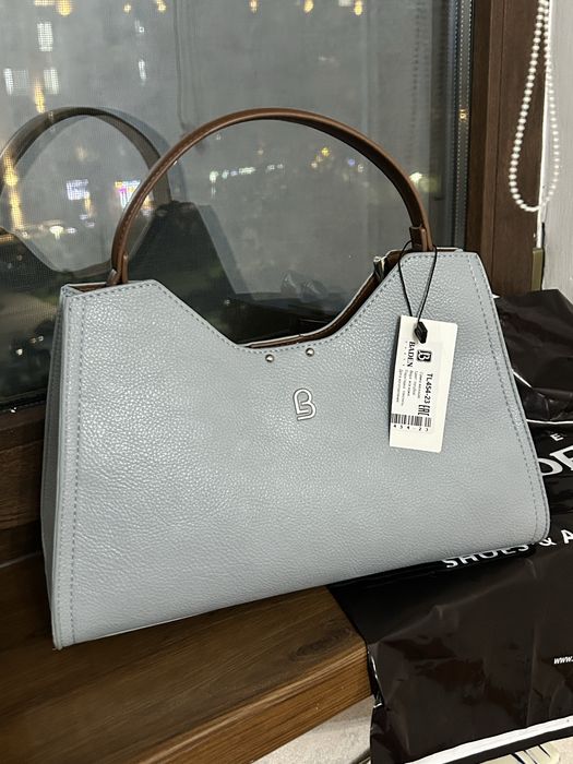 Сумка из кожы, голубой