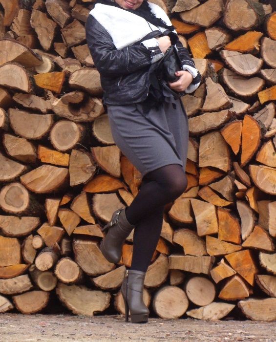 Botine cu toc si platforma, marimea 36