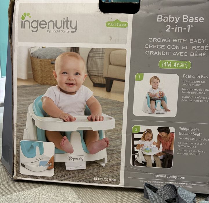 Детски повдигащ стол с поднос за стол In Genuity Blue 9+ месеца