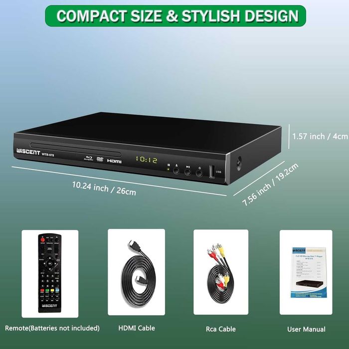 Blu-ray DVD плейър, WISCENT Full HD 1080p система за домашно кино