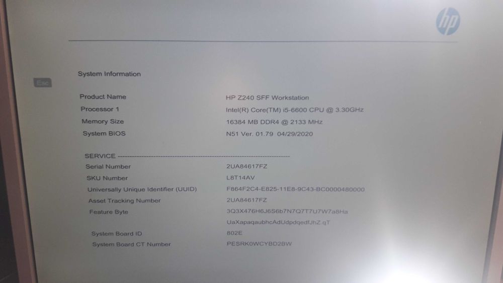 HP Z240 WORKSTATION SSF 300.    170lv