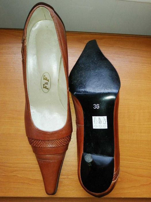 Pantofi de dama din piele, culoare maro, mărimea 36