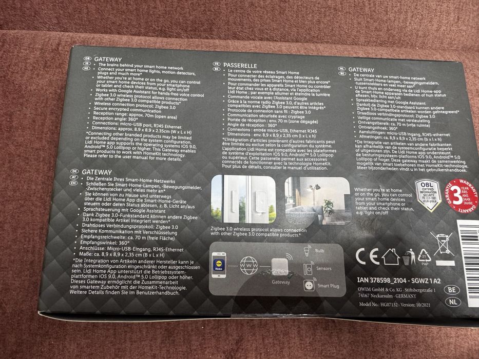 Gateway Smart Home SilverCrest – Zigbee, Control Vocal, Apple HomeKit și Google Assistant