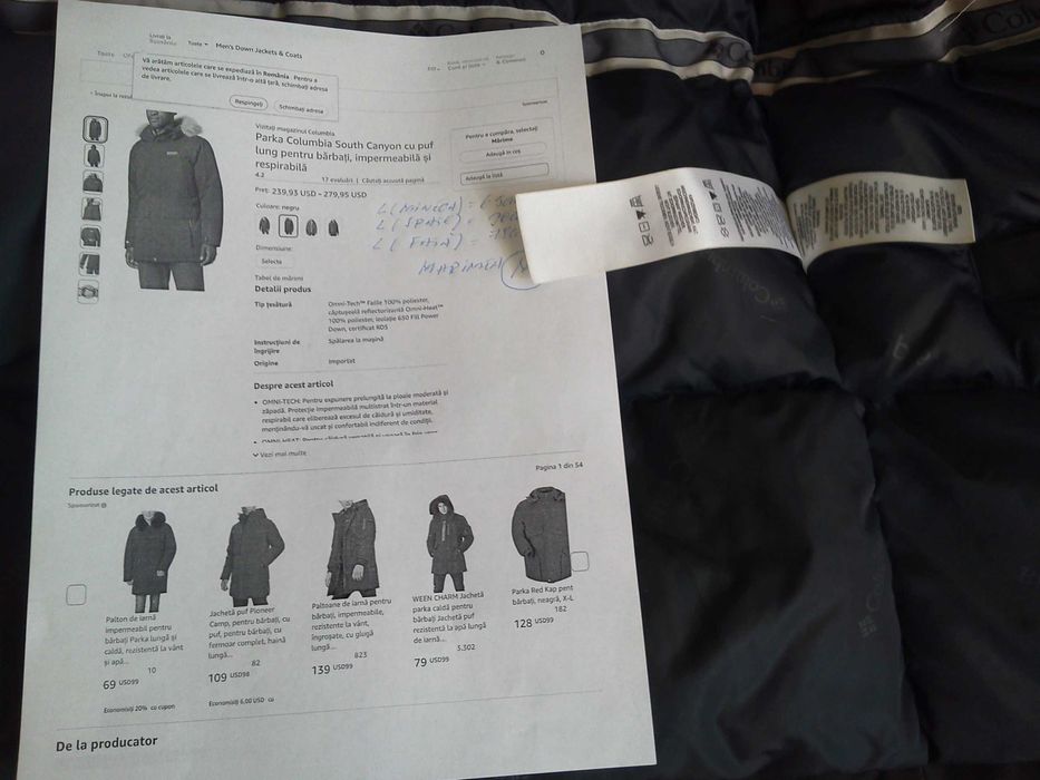 Jacheta(Geaca)pentru barbati COLUMBIA.