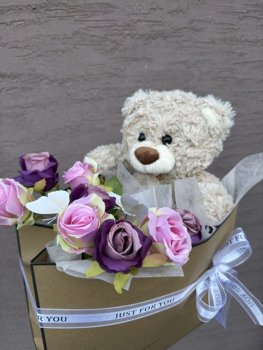 Ръчно изработени подаръци (мече, играчки, рози, цветя)