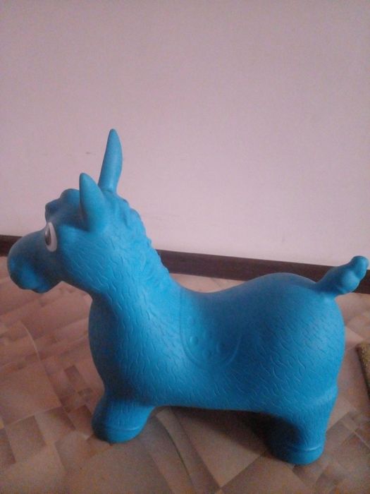 Детский ослик синий
