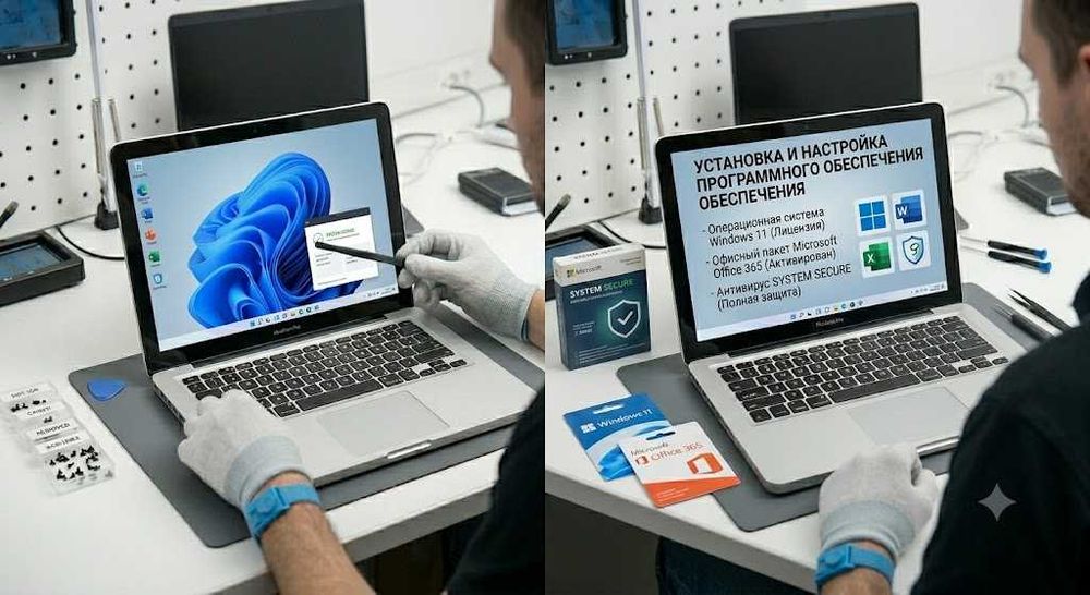 Установка Windows mac OS soft ремонт