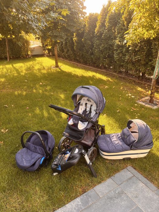 Carucior 3 in 1 Adamex + baza isofix