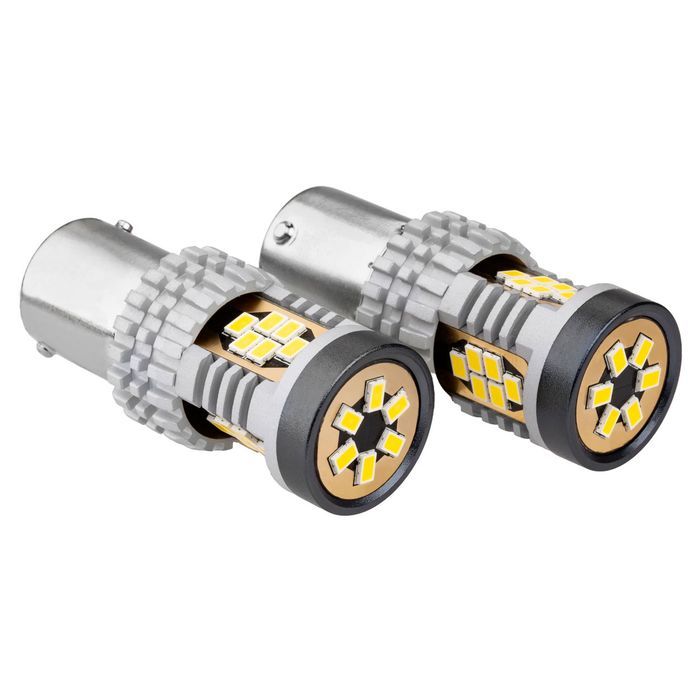 Bec stop frana Amio LED Canbus BAY15D P21/5W alb 12V/24V, 3020 24SMD 1157, set 2 buc