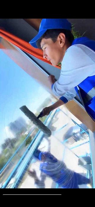 Oyna va Fasad yuvish va tozalash,Мойка и мытье окон