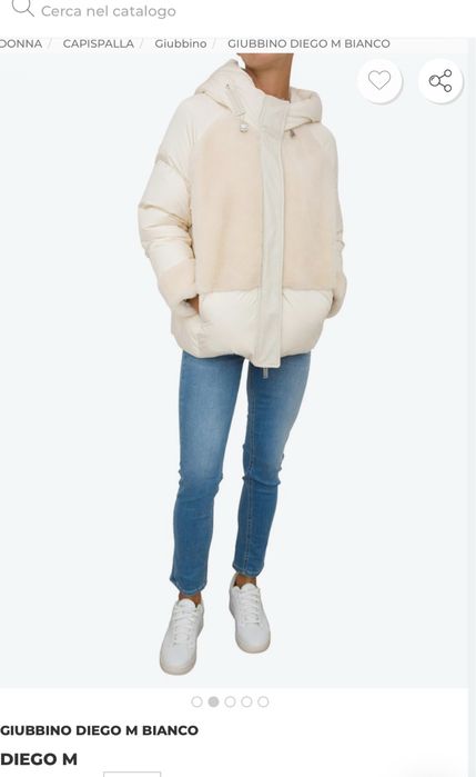 Geaca-jacheta dama,puf-blana naturala,Diego M,marime 40 si 44