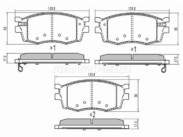 Колодки тормозные Kia Rio
