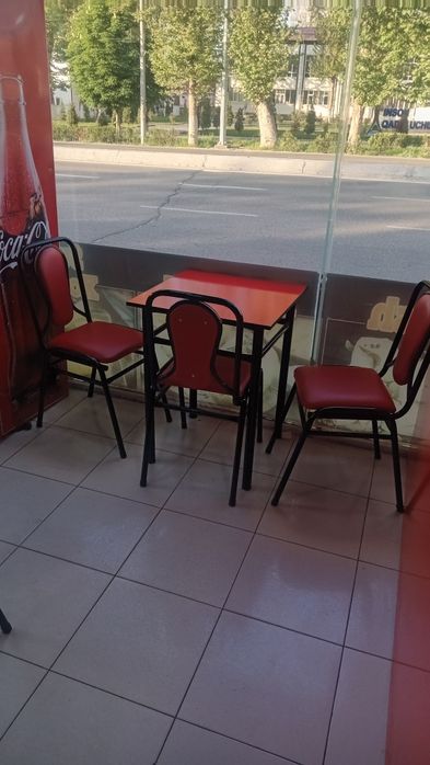 Kafe uchun stol stul 2 ta komplekt 4 ta stuli bilan
