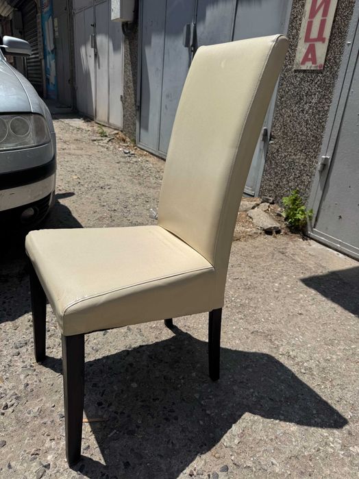 Столове кожени за трапезна маса - 6 бр