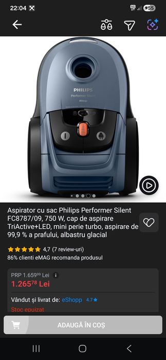 Aspirator philips silent
