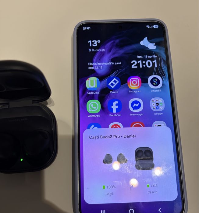 Casti bluetooth Samsung Galaxy Buds2 Pro, Graphite