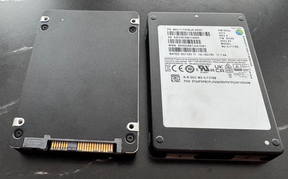 SSD Samsung PM1643a 960GB SAS 12Gbps Enterprise – 99% Health