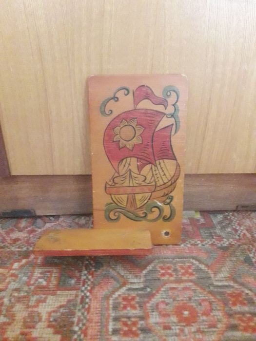 Полочка - кораблик / парусник СССР дерево