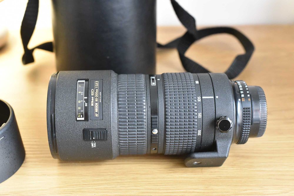 Nikon AF 80-200mm f/2.8D ED (Two-Ring) + Toc rigid CL-43A + Parasolar