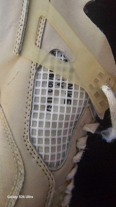 Маратонки Air Jordan 4 Off White SP sail Nike basketball NBA