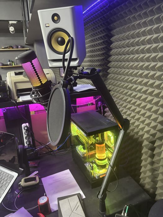 Микрофон hyperx quadcast s + стойка и попфильтр