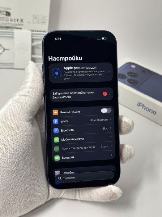 iPhone 17 Pro, 256GB, Blue, 99% батерия, КАТО НОВ, 2г. ГАРАНЦИЯ!