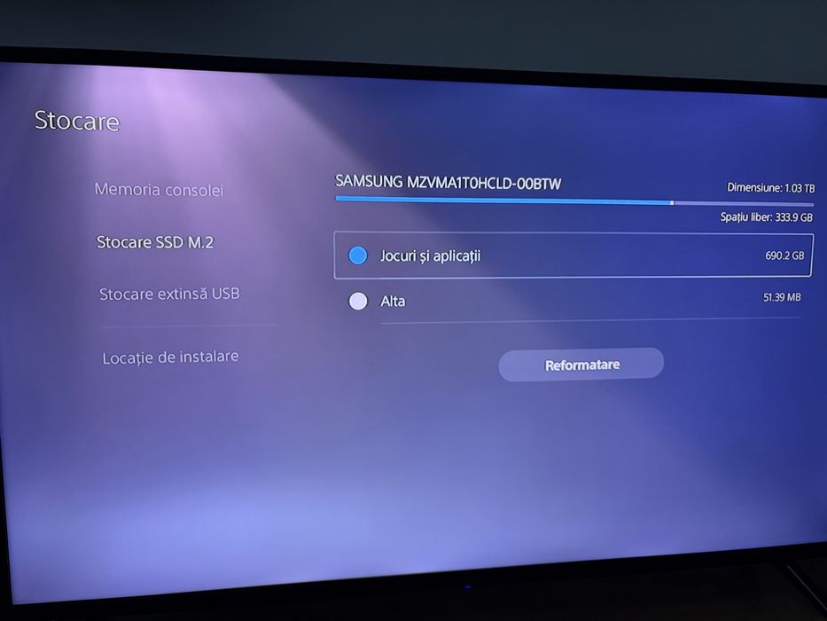 SSD Samsung 1TB compatibil PS5 - memorie externa Play Station 5