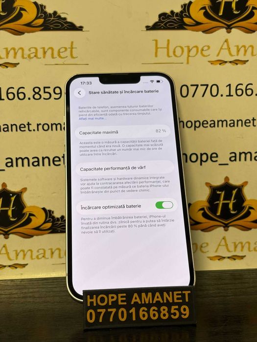 Hope Amanet P10/Iphone 14 128 GB BT 82%