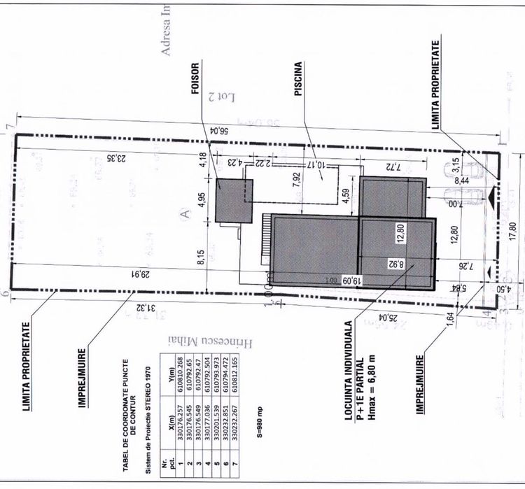 Propietar vand teren Islaz IF, 1000 mp cu casă în construcție