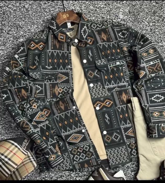 НОВИНКА Джинсовая этно рубашка