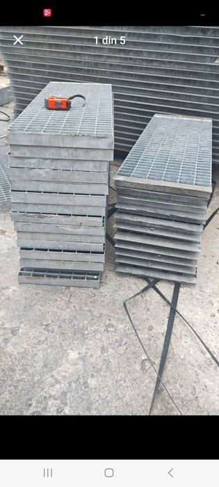 Trepte metalice zincate antiderapante rezistente la intemperii și coroziune debitam la dimensiunea dorită de client oferim transport în toată tara