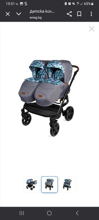 Количка за близнаци Dorjan 3в1 Quick Twin