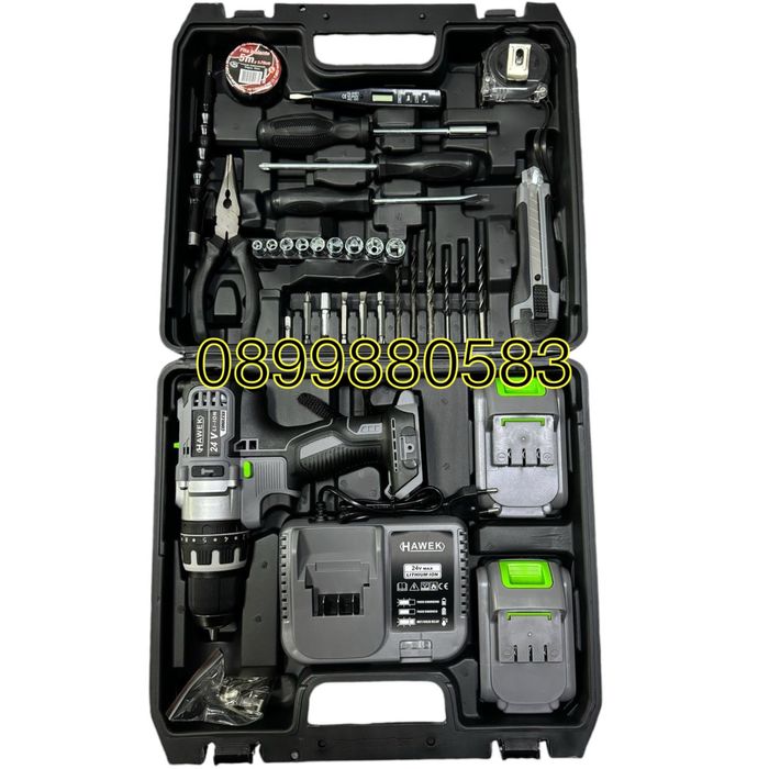 Акумулаторен ударен винтоверт 24V 4.0Ah Hawek