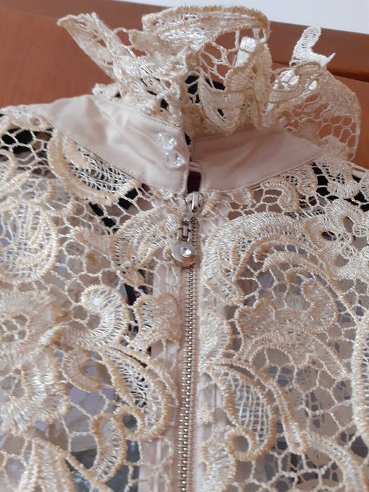 Rochie dantelă sheer gold