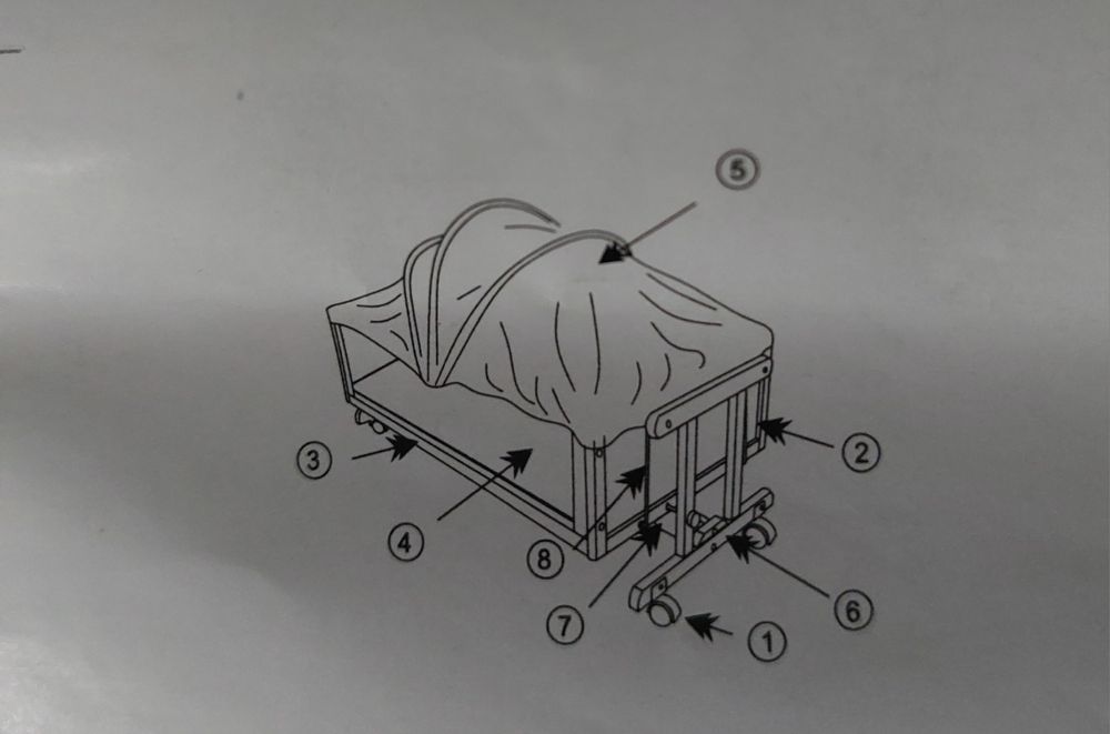 Кровать + люлька(отдельностоящая)