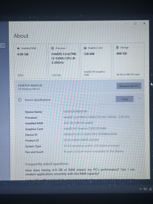 Laptop HP Elitebook 840 G2